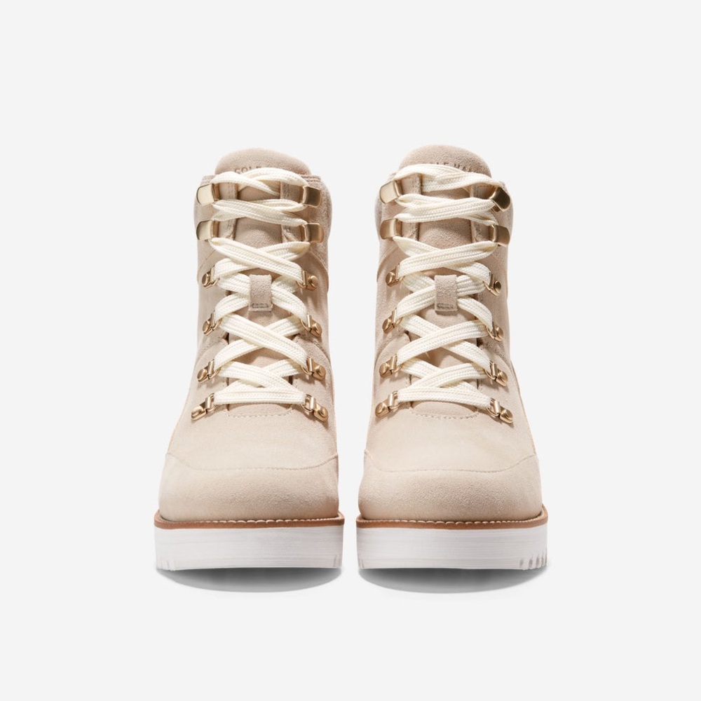 Cole Haan ZERØGRAND City Wedge Hiker Boots – Light Sesame – Size 9.5 – New - Picture 2 of 16